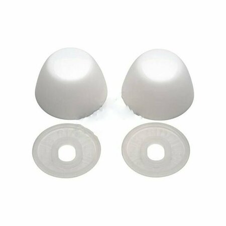 AMERICAN IMAGINATIONS Unique White Toilet Screw Bolt Caps Plastic AI-38588